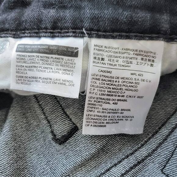 Levi's 511 Women's Black Distressed Denim High Waisted Skinny Jeans Size 28x32‎ - Picture 8 of 8